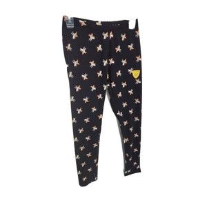 Girls Cat & Jack XL Leggings, Black Unicorn Tough Cotton Double Knee. 14-16